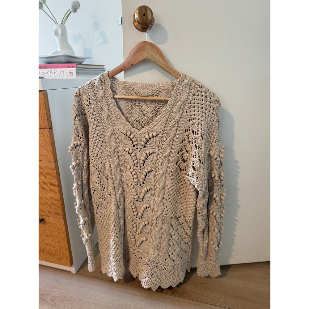 Vintage Handmade Crochet‎ Knit Sweater ✨